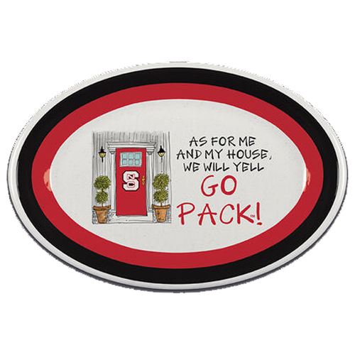 NC State Wolfpack As For Me & My House 18"x 12"  Melamine Platter