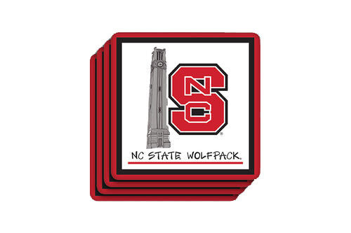NC State Wolfpack Bell Tower 4-pack Stone Coaster Set
