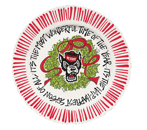 NC State Wolfpack Most Wonderful Time Ceramic Plate