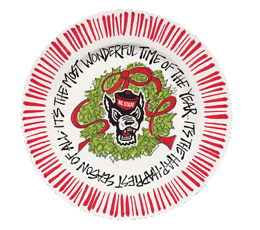 NC State Wolfpack Most Wonderful Time Ceramic Plate