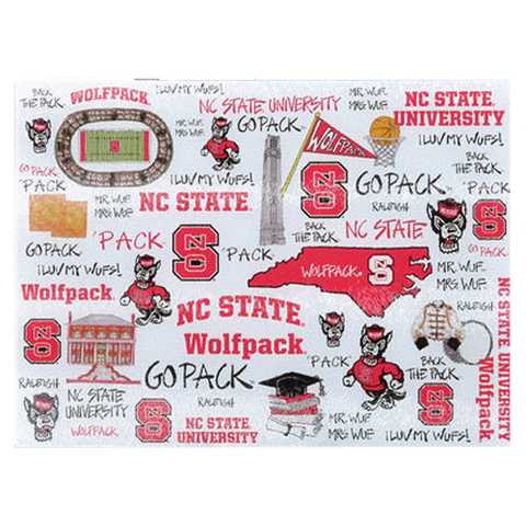 NC State Wolfpack Tempered Glass Cutting Board