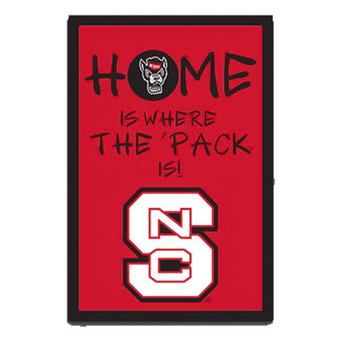 NC State Wolfpack Home Is Where The Pack Is Garden Flag