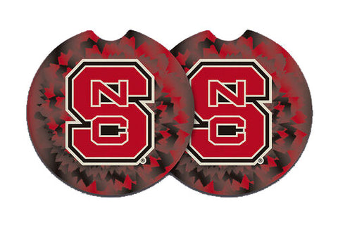 NC State Wolfpack Block S Tie Dye Car Coaster (2-Pack)