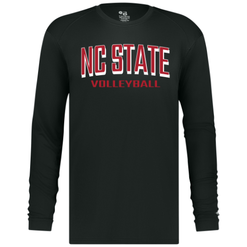 NC State Wolfpack Volleyball Black Long Sleeve Performance T-Shirt