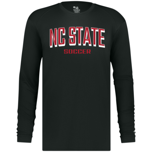 NC State Wolfpack Soccer Black Long Sleeve Performance T-Shirt
