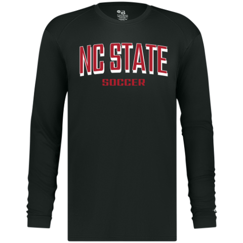NC State Wolfpack Soccer Black Long Sleeve Performance T-Shirt
