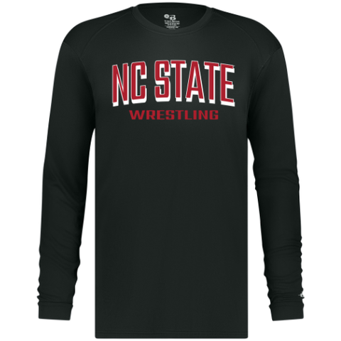 NC State Wolfpack Wrestling Black Long Sleeve Performance T-Shirt