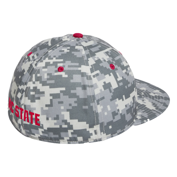NC State Wolfpack Adidas Digital Camo Wolfhead Baseball Fitted Wool Flatbill Hat