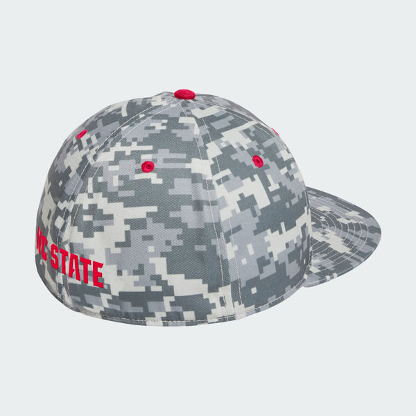 NC State Wolfpack Adidas Digital Camo Wolfhead Baseball Fitted Wool Flatbill Hat
