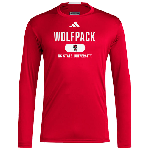 NC State Wolfpack Adidas Red Long Sleeve T-shirt