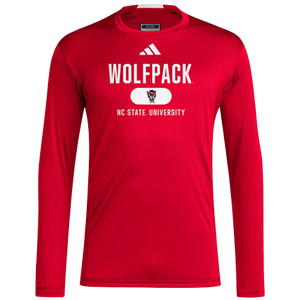 NC State Wolfpack Adidas Red Long Sleeve T-shirt