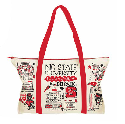 NC State Wolfpack Julia Gash Landmarks Canvas Weekend Tote