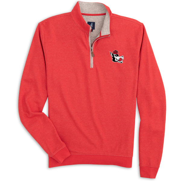 NC State Wolfpack Johnnie-O Red Slobbering Wolf Sully 1/4 Zip Pullover