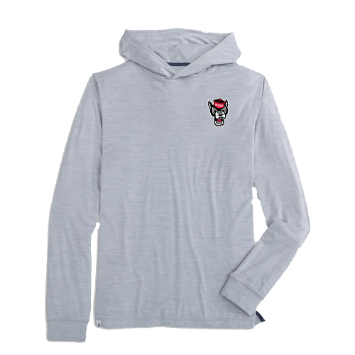 NC State Wolfpack Johnnie-O Grey Talon Featherweight Performance Hoodie