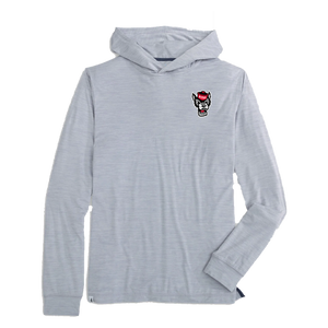 NC State Wolfpack Johnnie-O Grey Talon Featherweight Performance Hoodie