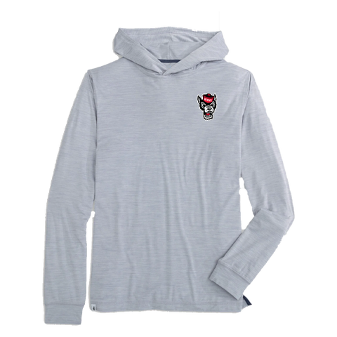 NC State Wolfpack Johnnie-O Grey Talon Featherweight Performance Hoodie