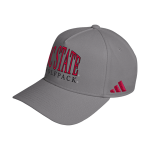 NC State Wolfpack Adidas® Dark Grey Arched NC State Wolfpack Hat