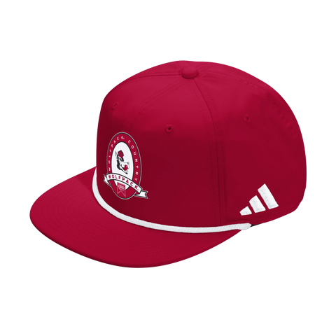 NC State Wolfpack Adidas® White Rope Adjustable Red Hat