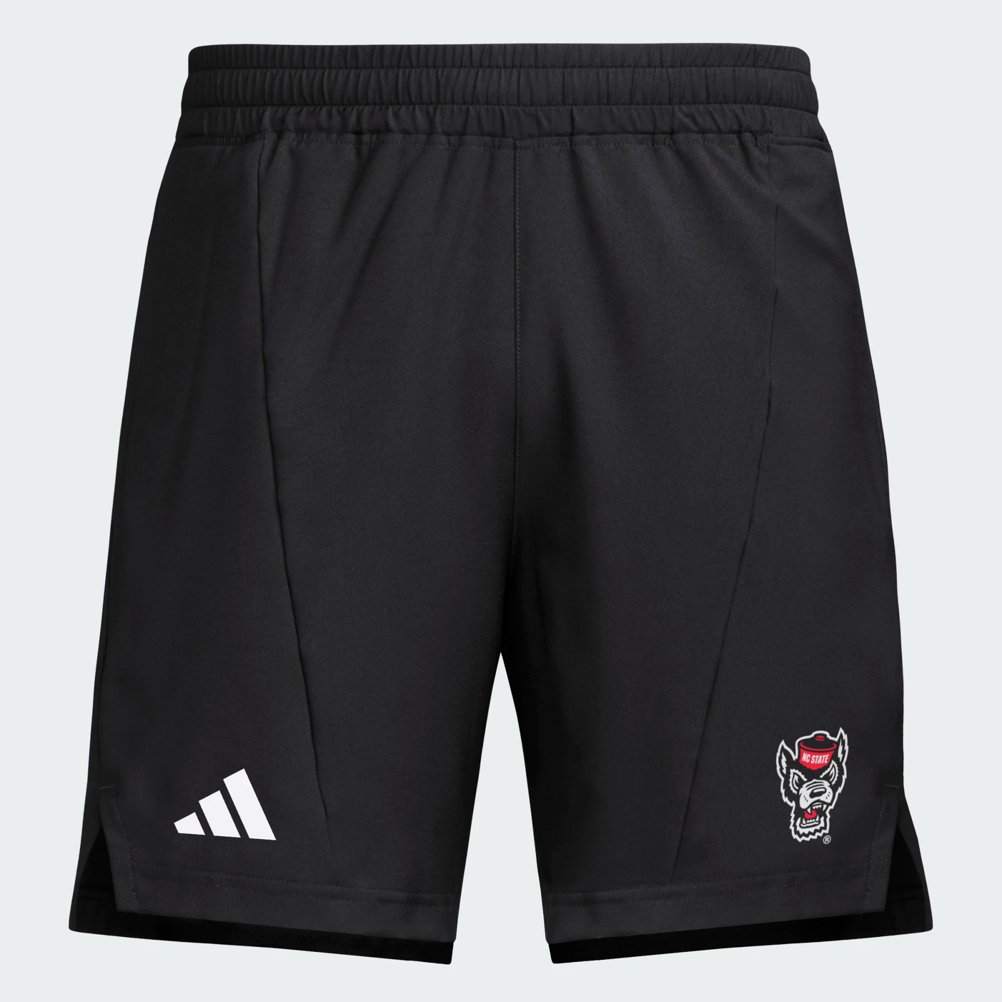 NC State Wolfpack Men's Adidas Black Wolfhead Athletic Shorts