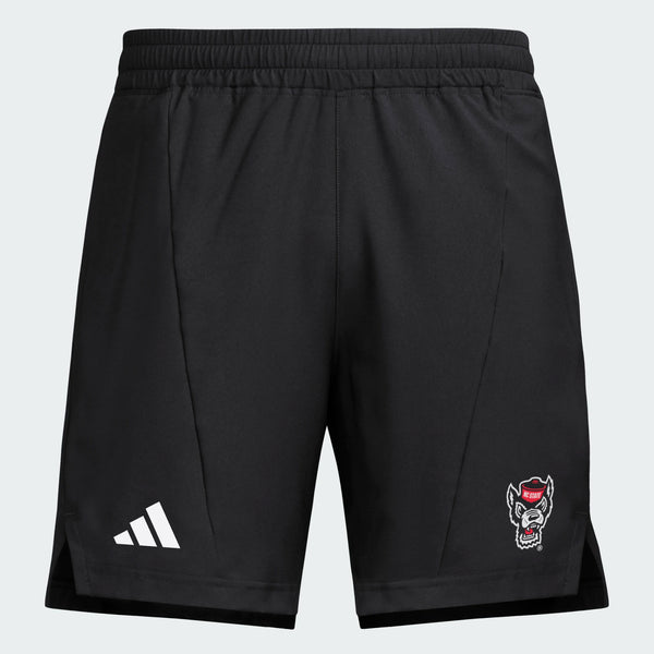 NC State Wolfpack Men's Adidas Black Wolfhead Athletic Shorts