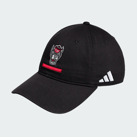 NC State Wolfpack adidas Sideline Bar Black Slouch Adjustable Hat