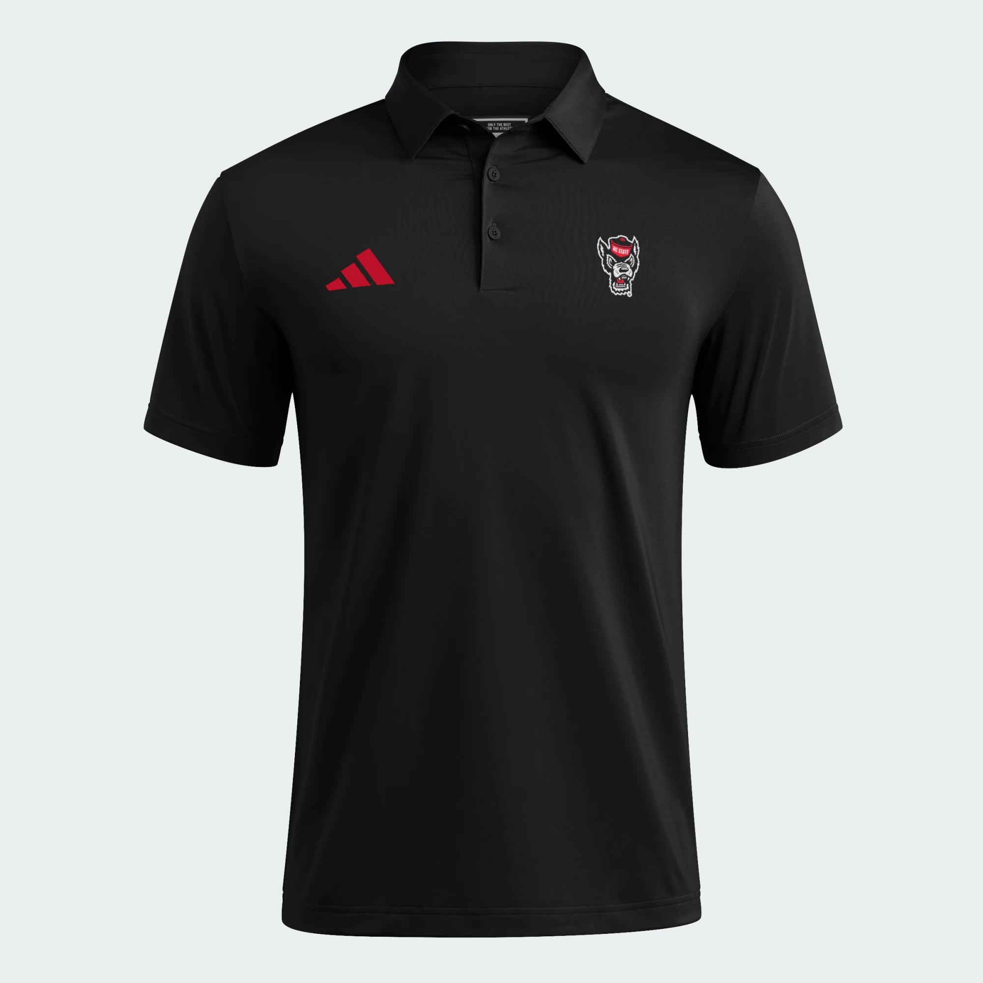 NC State Wolfpack adidas 2025 Black Wolfhead Ultimate365 Polo