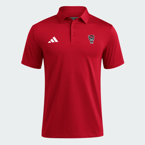 NC State Wolfpack adidas 2025 Red Wolfhead Ultimate365 Polo