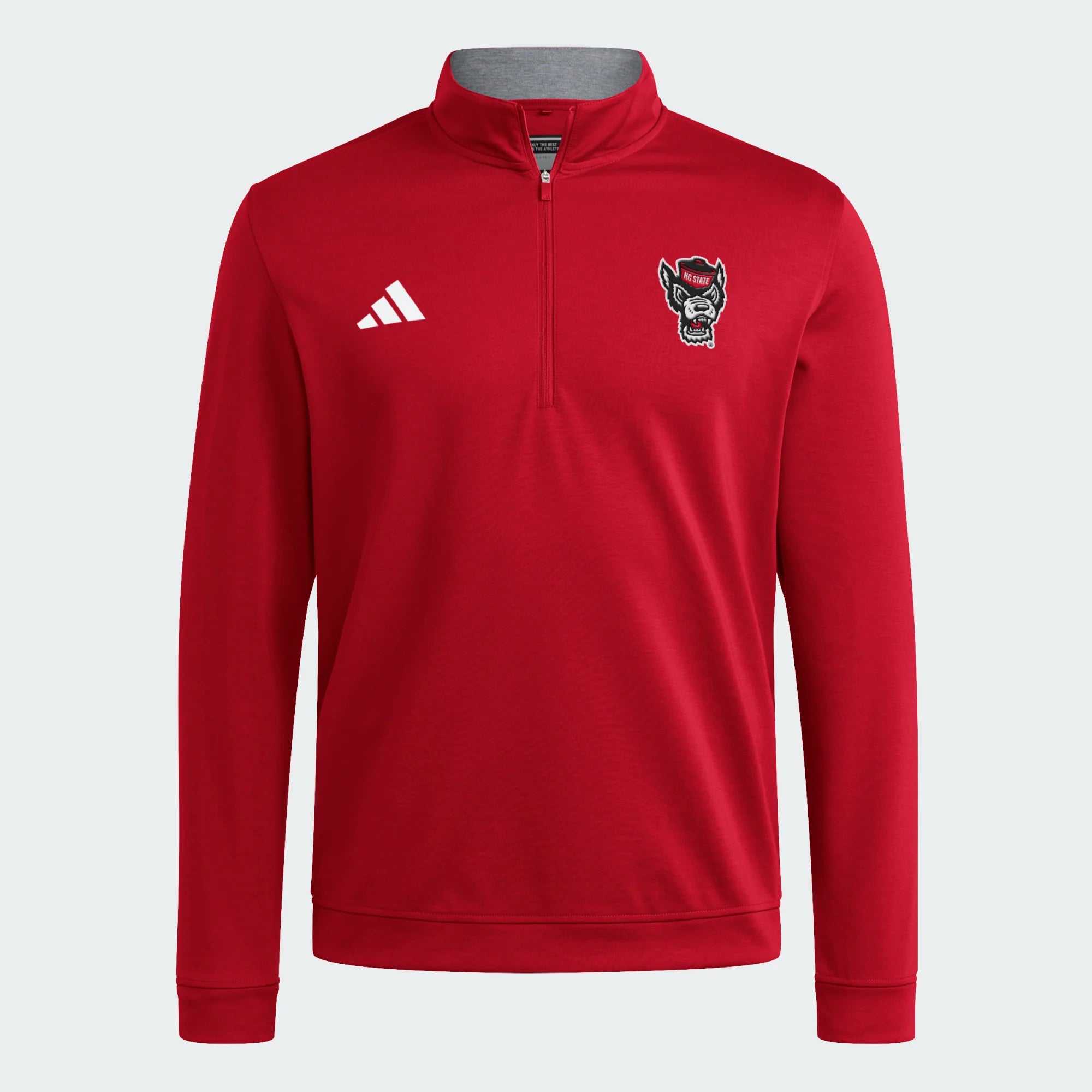 NC State Wolfpack adidas 2025 Red Wolfhead Elevated 1/4 Zip