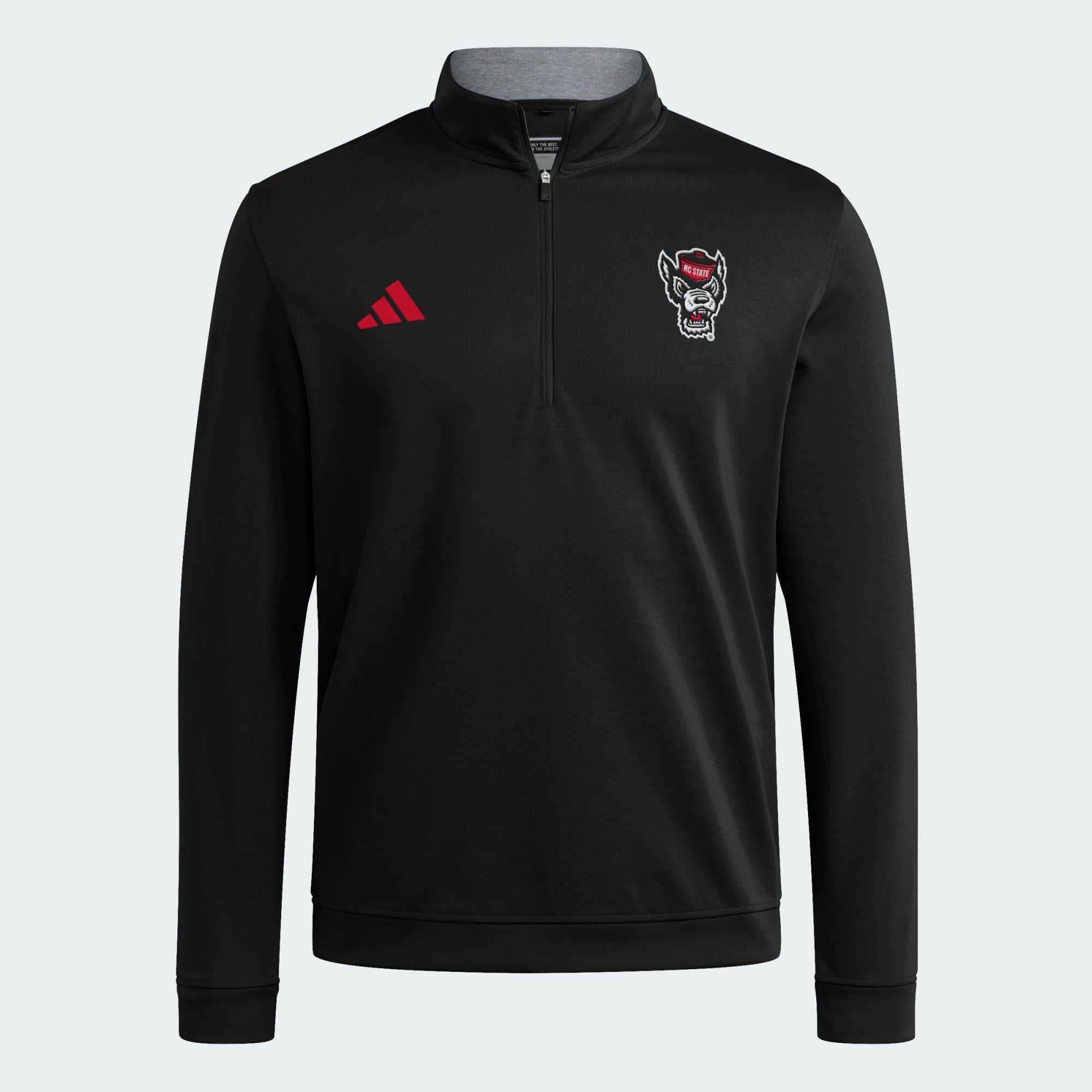 NC State Wolfpack adidas 2025 Black Wolfhead Elevated 1/4 Zip