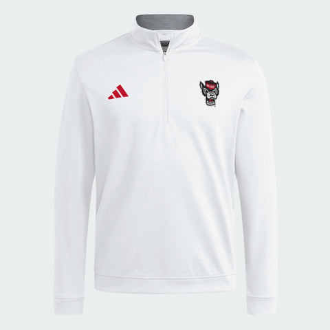NC State Wolfpack adidas 2025 White Wolfhead Elevated 1/4 Zip