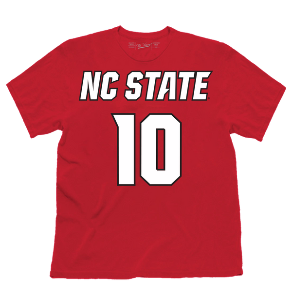 NC State Wolfpack Red Aziaha James #10 T-Shirt