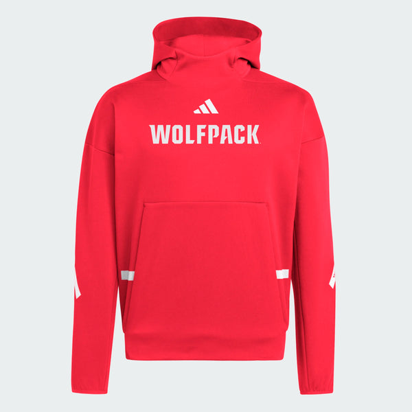 NC State Wolfpack adidas 2025 Red ZNE Performance Hooded Sweatshirt