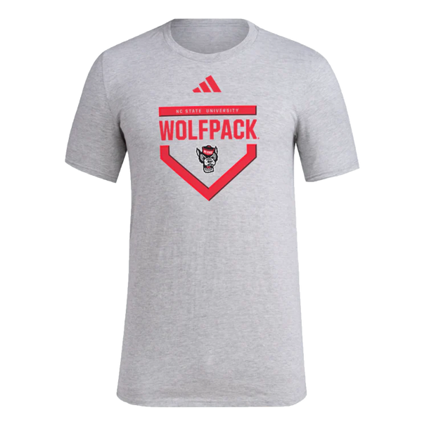 NC State Wolfpack adidas Grey Baseball Pregame Performance T-Shirt