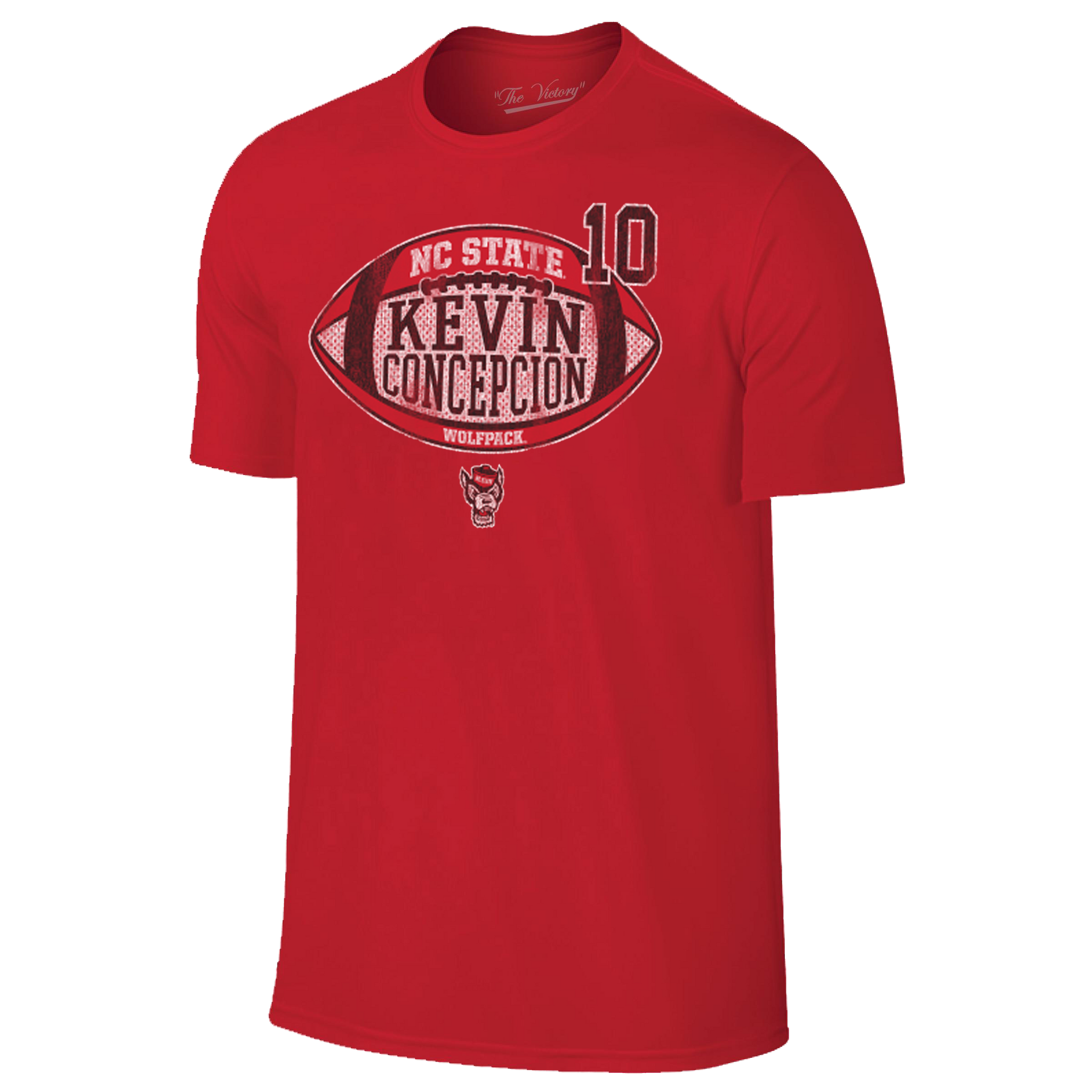 NC State Wolfpack Red #10 Kevin Concepcion Football T-Shirt