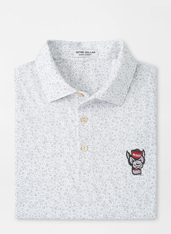 NC State Wolfpack Peter Millar Blitz Wolfhead Performance Polo