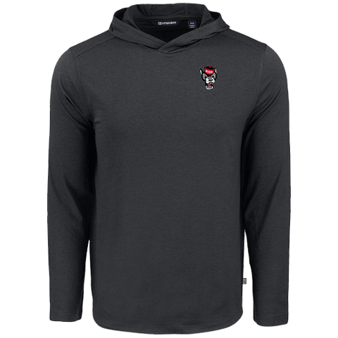 NC State Wolfpack Cutter & Buck Black Comfort Eco Hooded Shirt