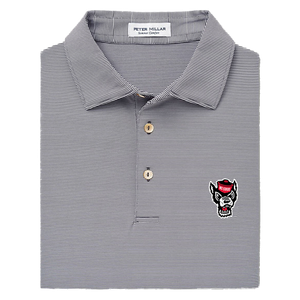 NC State Wolfpack Peter Millar Jubilee Striped Wolfhead