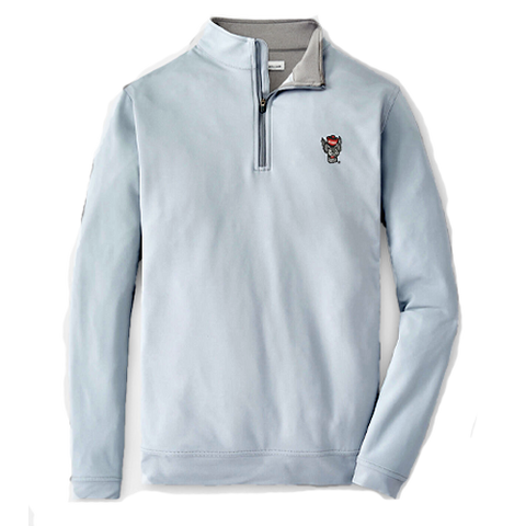 NC State Wolfpack Peter Millar Perth Wolfhead Performance 1/4 Zip Pullover