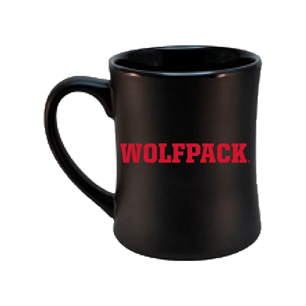 NC State Wolfpack Black 16oz Diner Mug