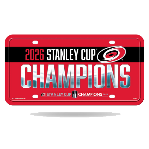 Carolina Hurricanes 2026 Stanley Cup Champions Red Metal License