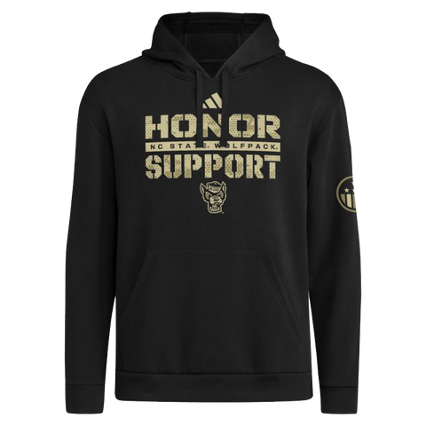 NC State Wolfpack Adidas Military Appreciation Black Honor Hooded Sweatshirt