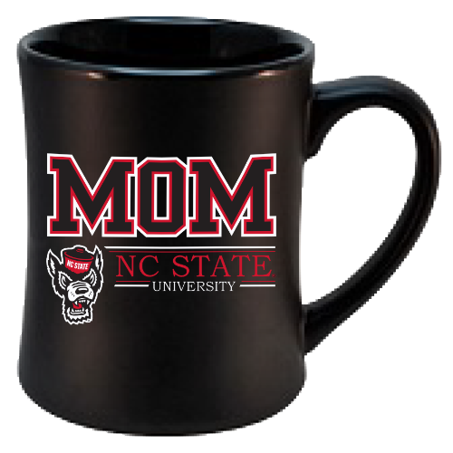 NC State Wolfpack Black 16oz Mom Diner Mug