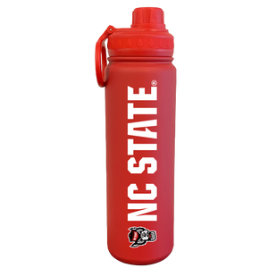 NC State Wolfpack Matte Red 24oz Stainless Steel Wolfhead Water Bottle