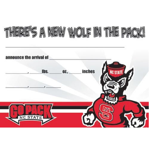 NC State Wolfpack Birth Announcements 10-Pack