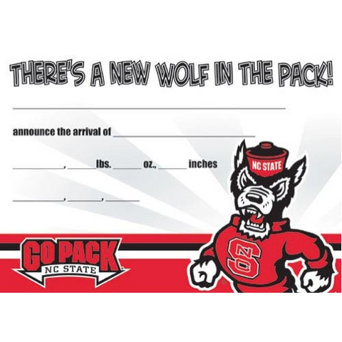 NC State Wolfpack Birth Announcements 10-Pack