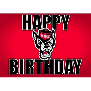 NC State Wolfpack Happy Birthday Wolfhead Card