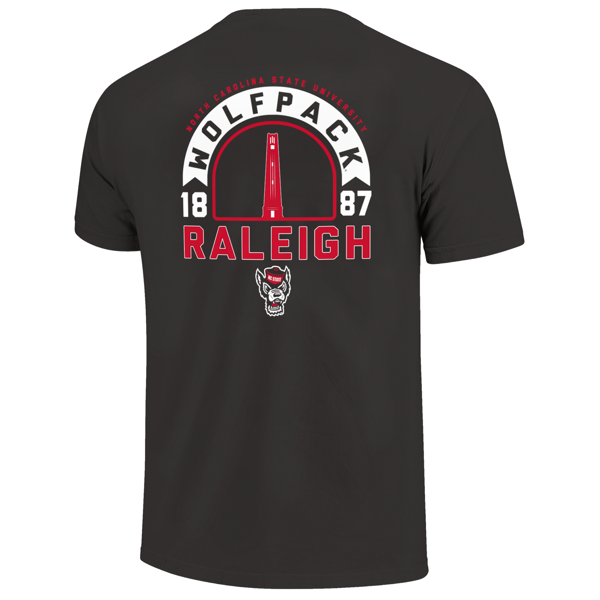 NC State Wolfpack Graphite Belltower Arched Wolfpack T-Shirt