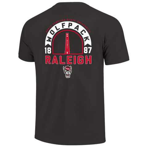 NC State Wolfpack Graphite Belltower Arched Wolfpack T-Shirt