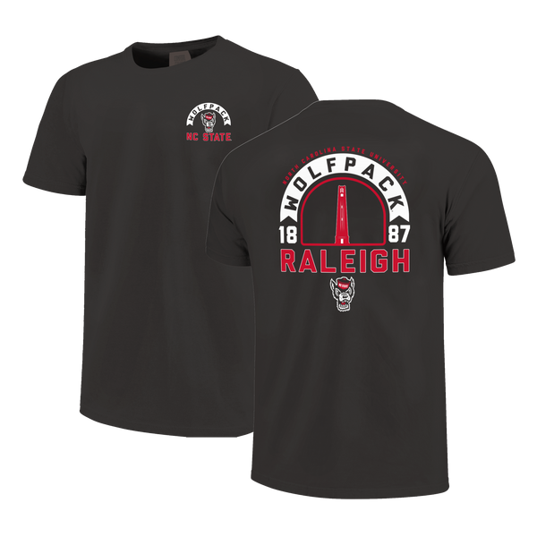 NC State Wolfpack Graphite Belltower Arched Wolfpack T-Shirt