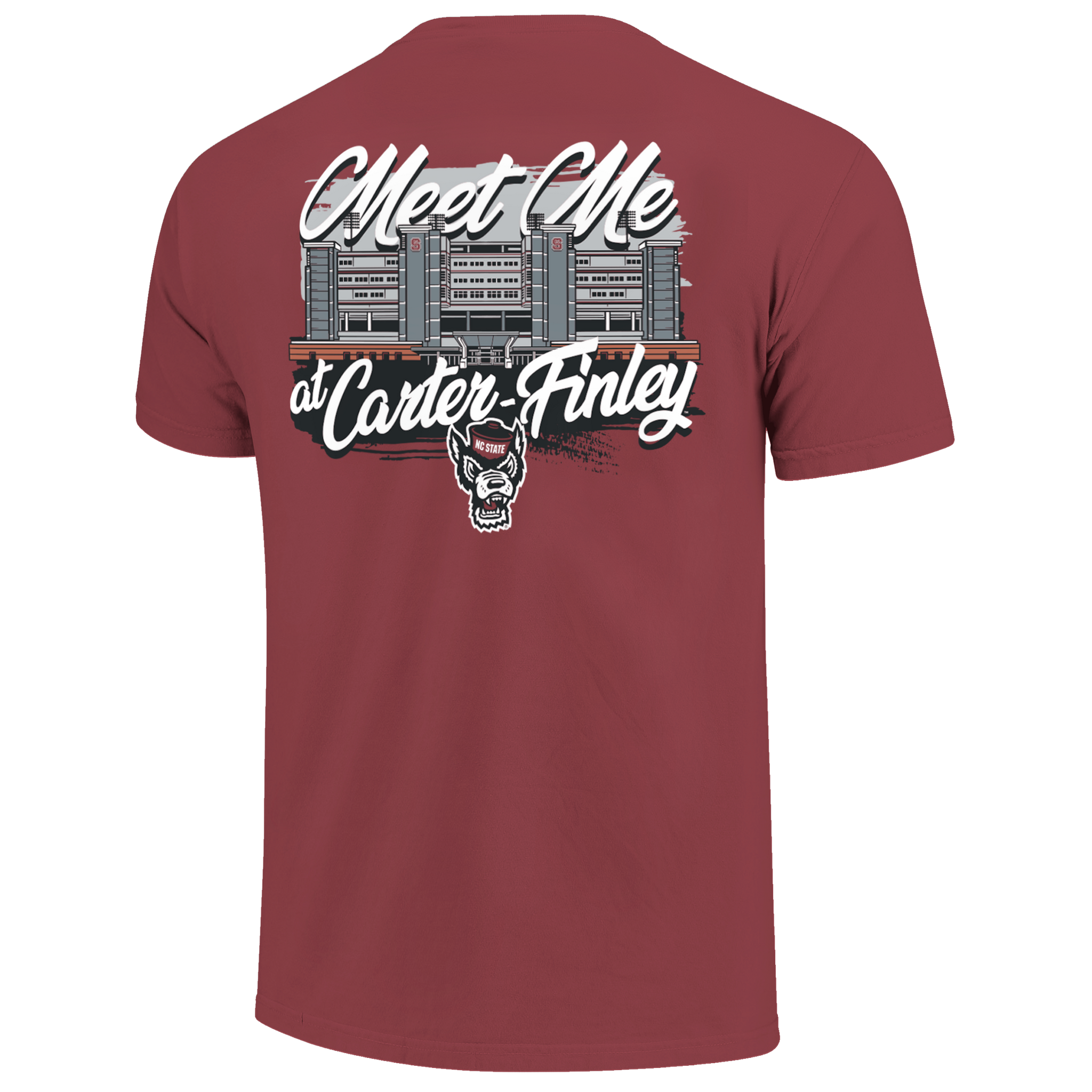 NC State Wolfpack Meet at Carter Finley Brick T-Shirt